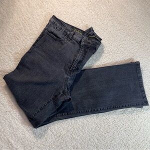 NYDJ Tummy Tuck Style 900 Straight Leg Jeans Size 12 Washed Black
